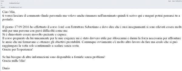 Feedback 1on1 17 Settembre 2016 a Verona - Dario