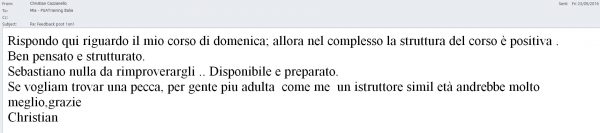 Feedback 1on1 a Padova del 18 Settembre 2016 - Christian