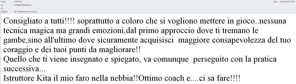 feedback 1on1 del 29 Dicembre 2016 a milano - Carmine