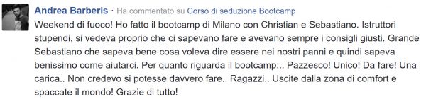 Feedback Bootcamp 10-11 Settembre 2016 a Milano - Andrea