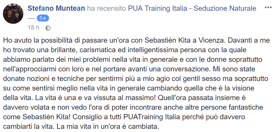 recensione consulenza Vicenza 10 Novembre 2017 - Stefano