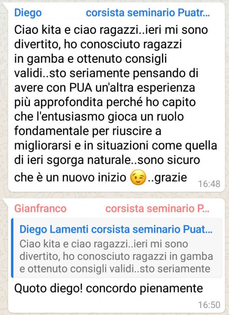 recensione dal seminario di Milano del 12 Febbraio 2017 - Diego & Gianfranco