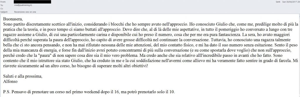 recensione 1on1 Roma 29 Aprile 2017 - Alfonso