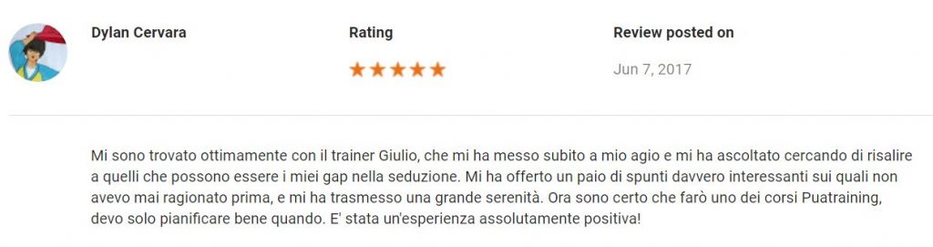 recensione dopo consulenza gratuita Maggio 2017 - Dylan