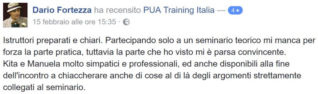 recensione dal seminario di Milano del 12 Febbraio 2017 - Dario