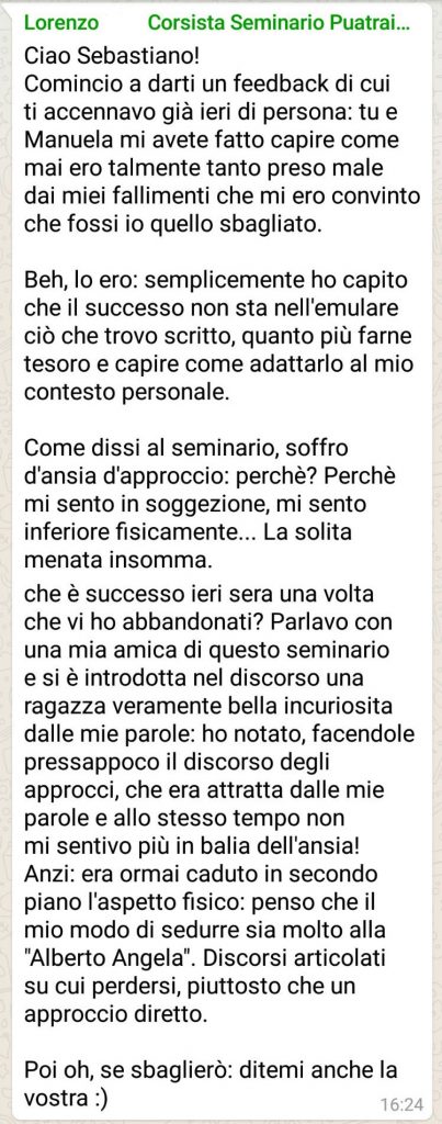 recensione dal seminario di Milano del 12 Febbraio 2017 - Lorenzo