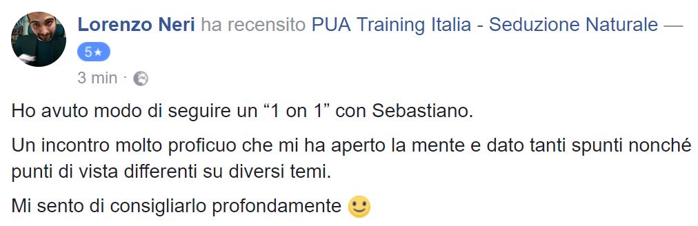 recensione corso individuale 1on1 Milano Febbraio 2018 - Lorenzo