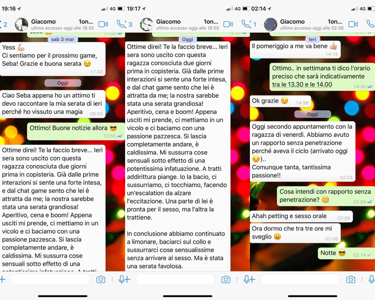 testimoniaza spontanea giacomo corsista 1on1