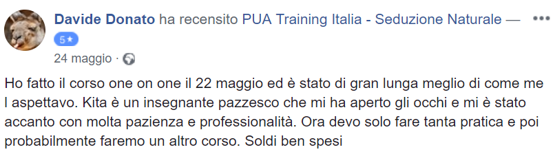 recensione 1on1 28 Maggio 2018 - Davide
