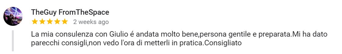 recensione consulenza Skype Ottobre 2018 - Mirko