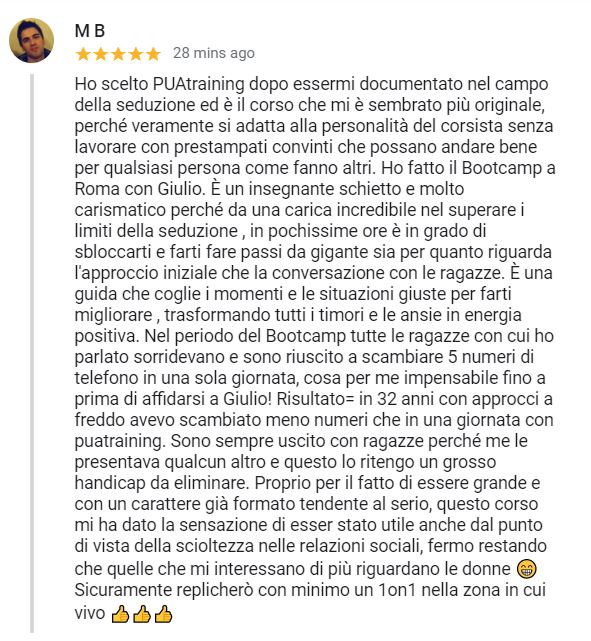 recensione M B Bootcamp Roma - Giugno 2019